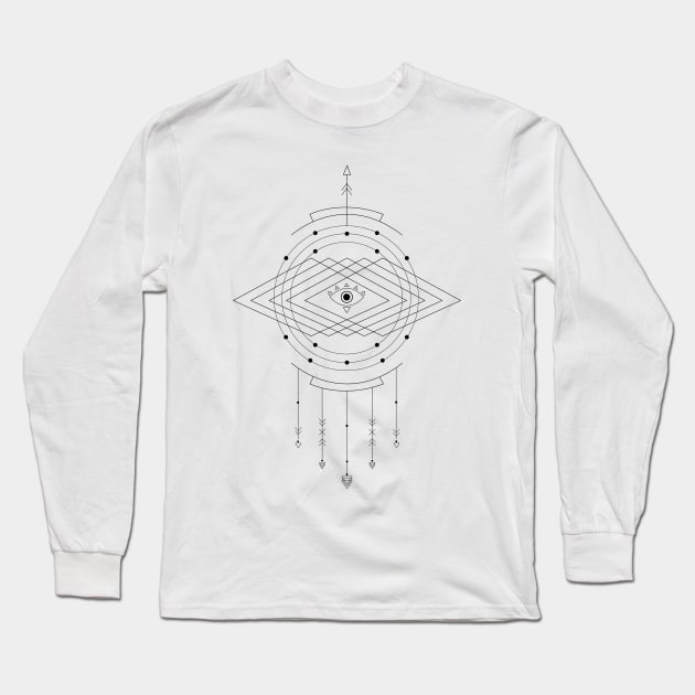 Geometric eye Long Sleeve T-Shirt by Khalipsum